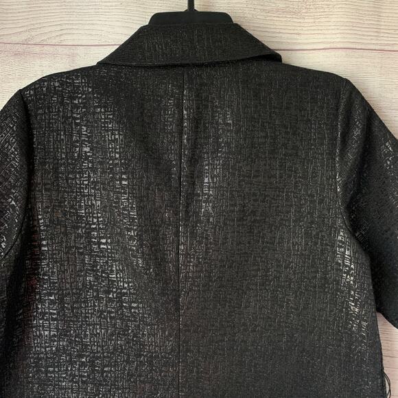 Simply Vera Vera Wang Black Shimmer Jacket Short Sleeve Size Medium - Picture 13 of 16